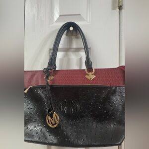 MKF Collection Grace Signature and Croc Embossed Tote Bag by Mia K (bags13)